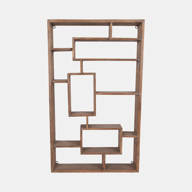 Wooden Multi-tier Wall Shelf, Feathered Farmhouse