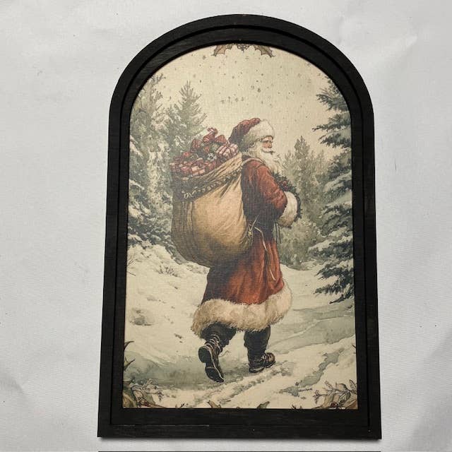 Snowy Forest Santa Arch, Feathered Farmhouse