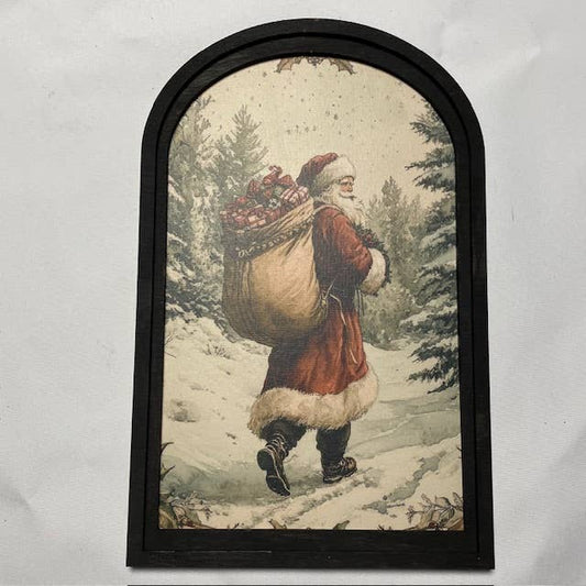 Snowy Forest Santa Arch, Feathered Farmhouse