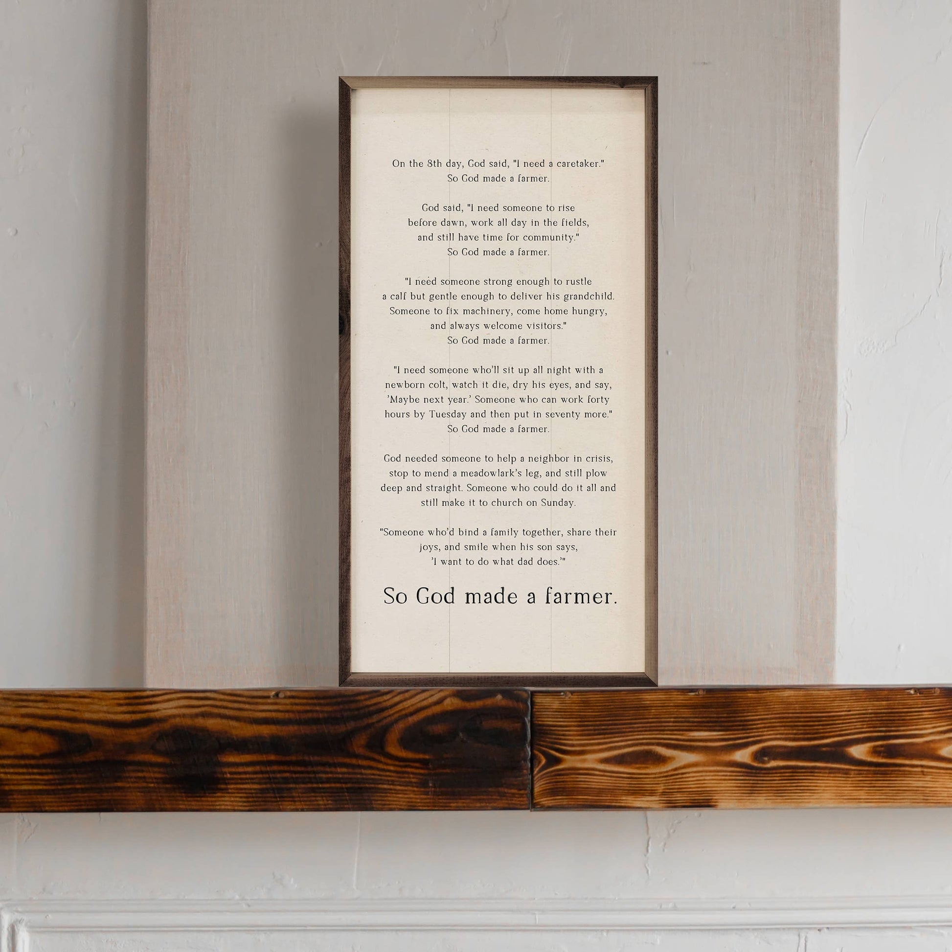 So God Made A Farmer Speech Sign, Feathered Farmhouse