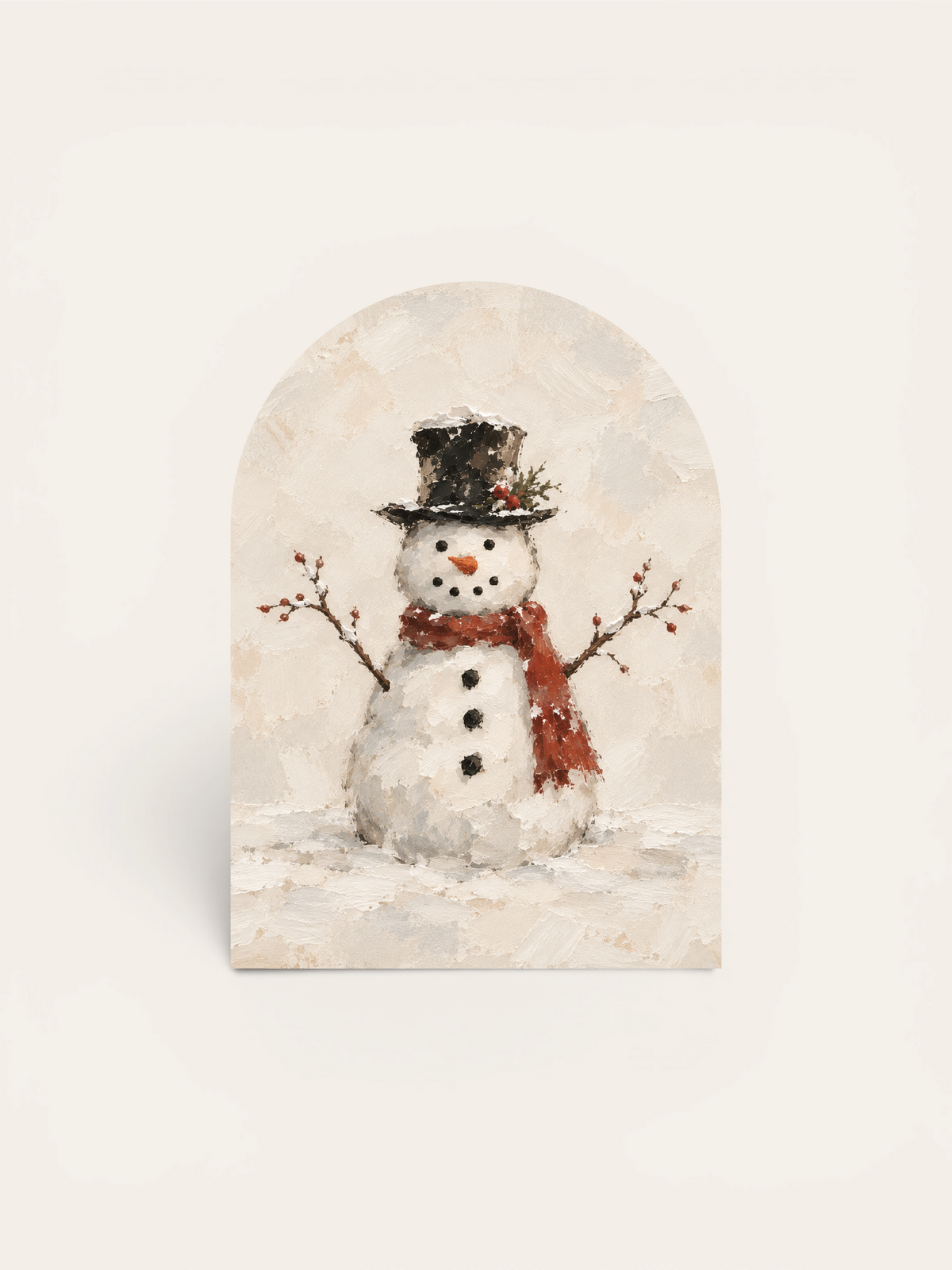 Rustic Snowman Arch, Feathered Farmhouse