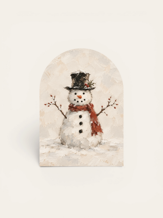 Rustic Snowman Arch, Feathered Farmhouse