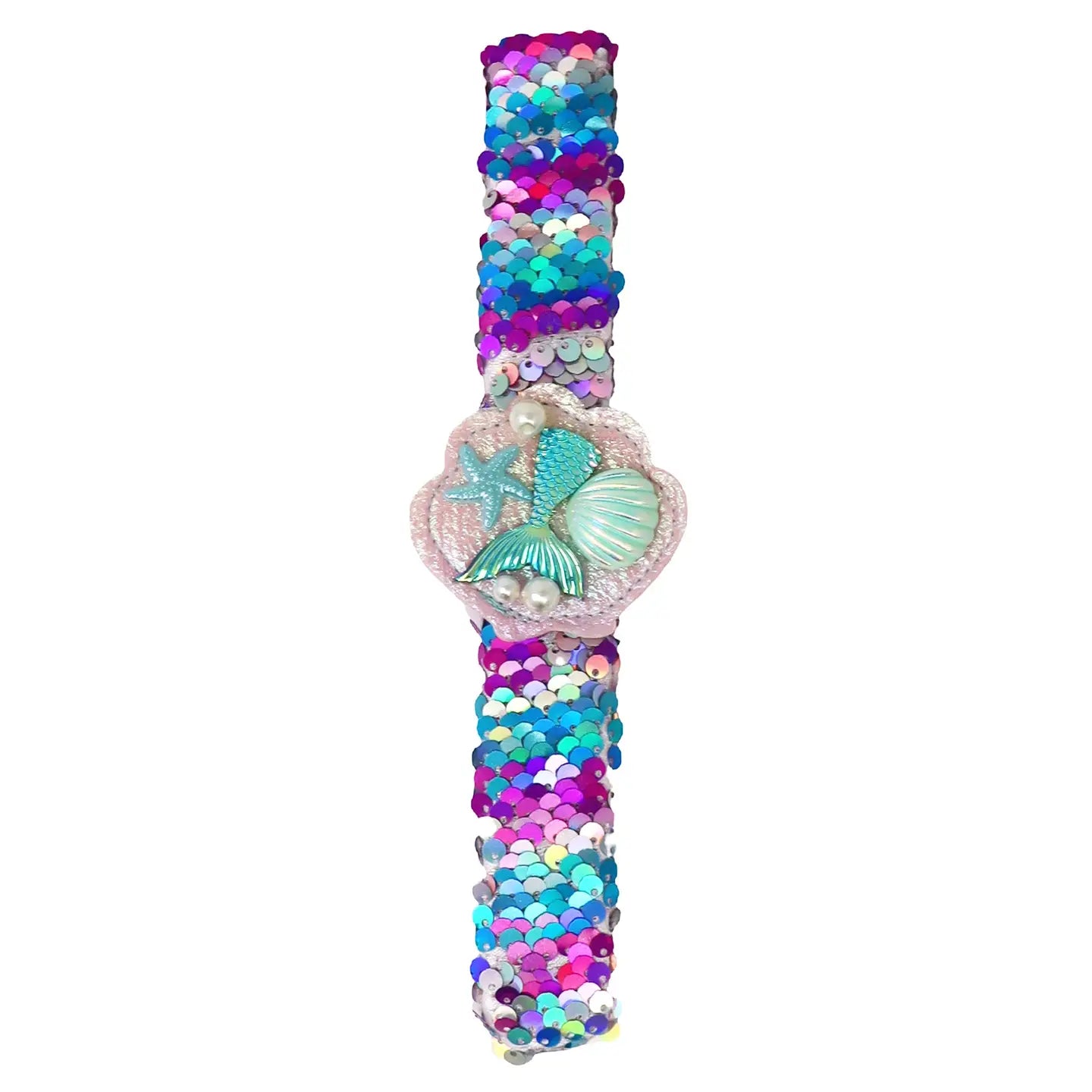 Mermaid Sequin Slap Bracelet, Feathered Farmhouse