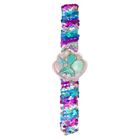 Mermaid Sequin Slap Bracelet, Feathered Farmhouse