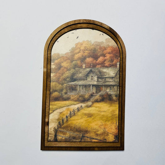 Fall Farmhouse Arch, Feathered Farmhouse