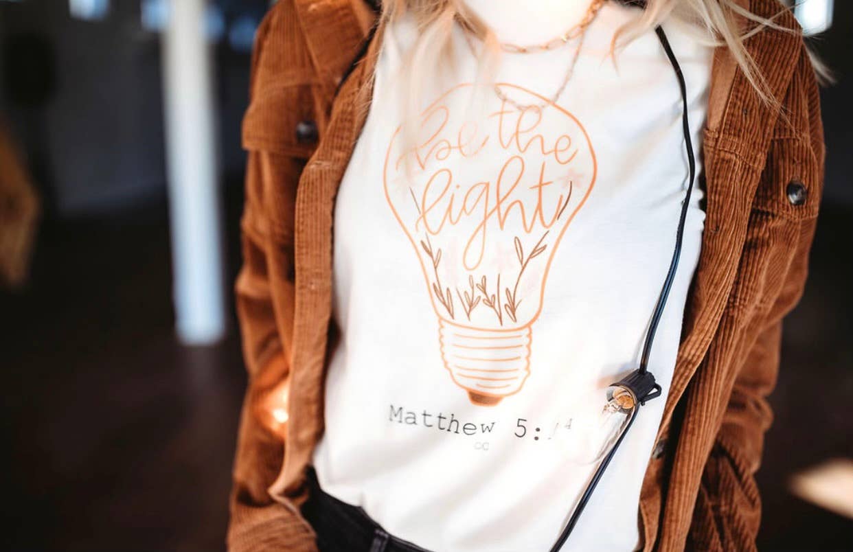 Be The Light Tee, The Feathered Farmhouse