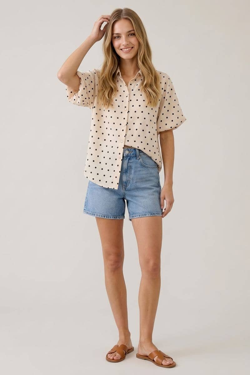 Polka Dot Blouse, Feathered Farmhouse