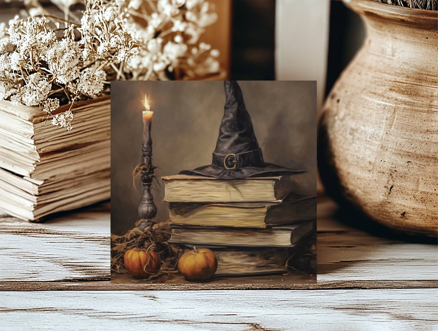 Halloween Books Insert, Feathered Farmhouse