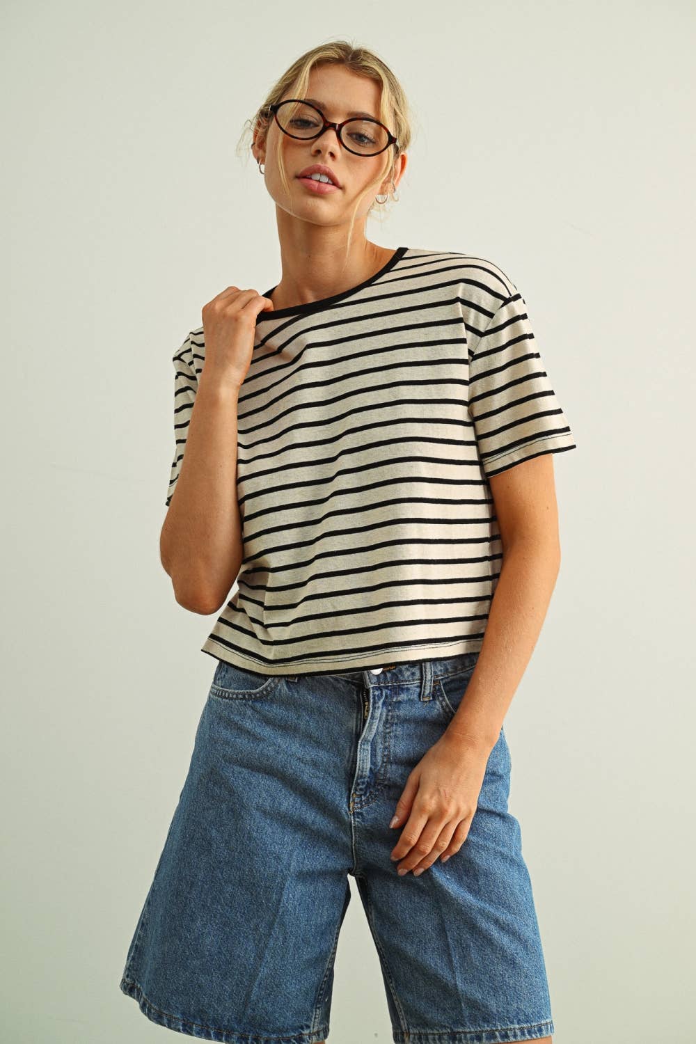 Stripe Ringer Tee, Feathered Farmhouse
