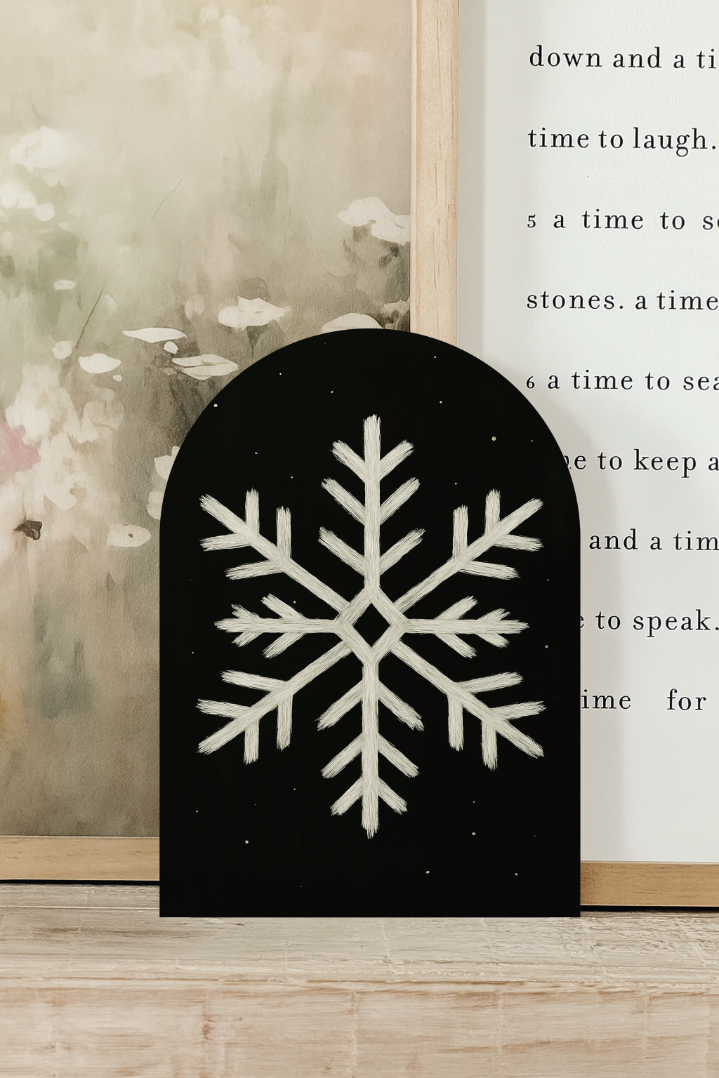 Chalk Snowflake Arch, Feathered Farmhouse