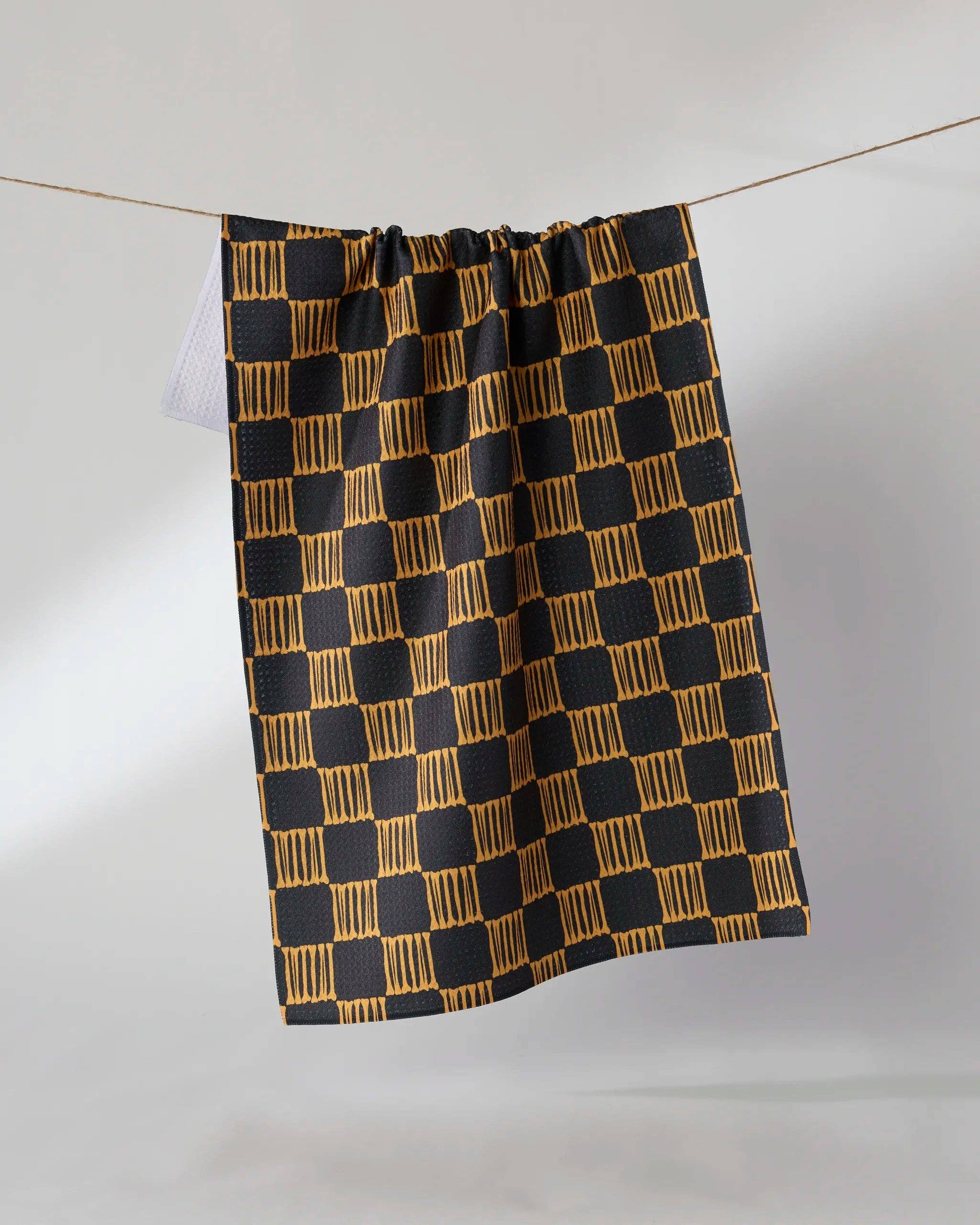 Lantern Grid Tea Towel, Feathered Farmhouse