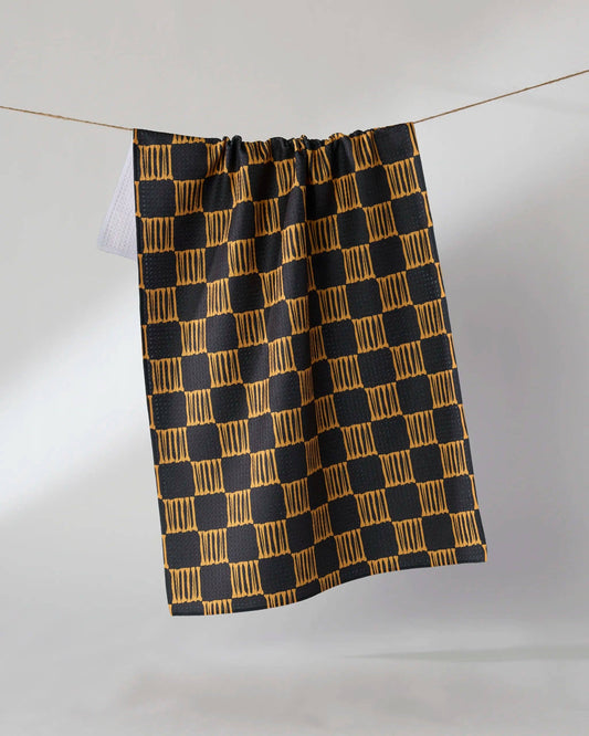 Lantern Grid Tea Towel, Feathered Farmhouse