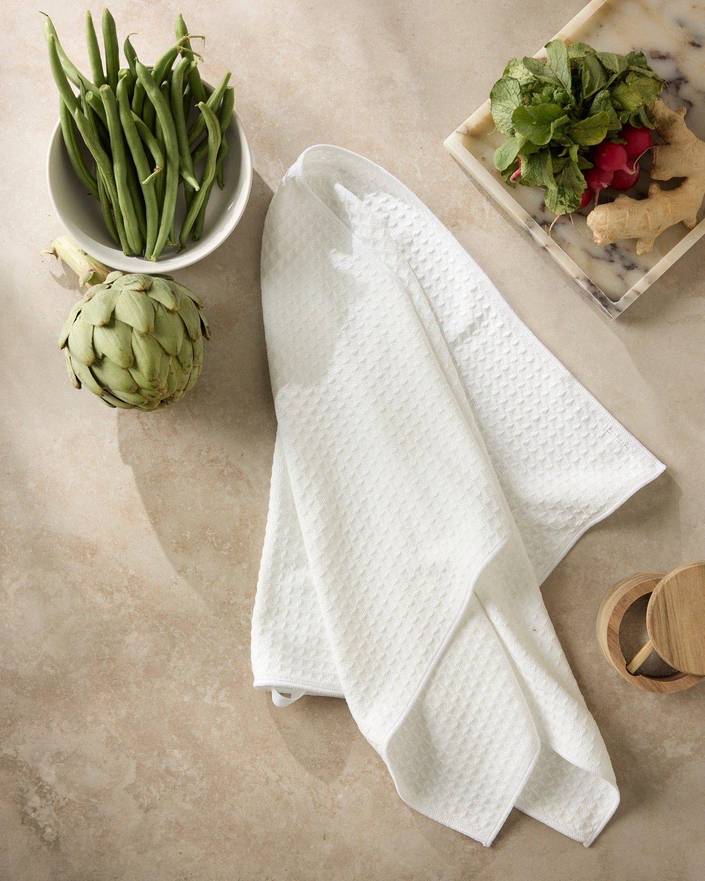 Salt Truffle Hand Towel, Feathered Farmhouse