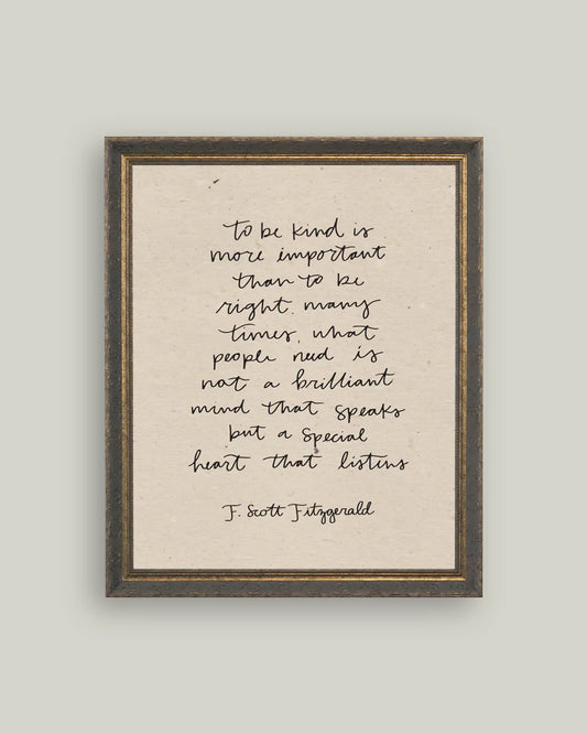 To Be Kind Print, The Feathered Farmhouse