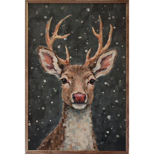 Reindeer With A Red Nose, Feathered Farmhouse
