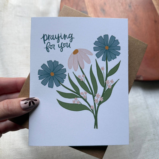Praying for You Sympathy Card, Feathered Farmhouse