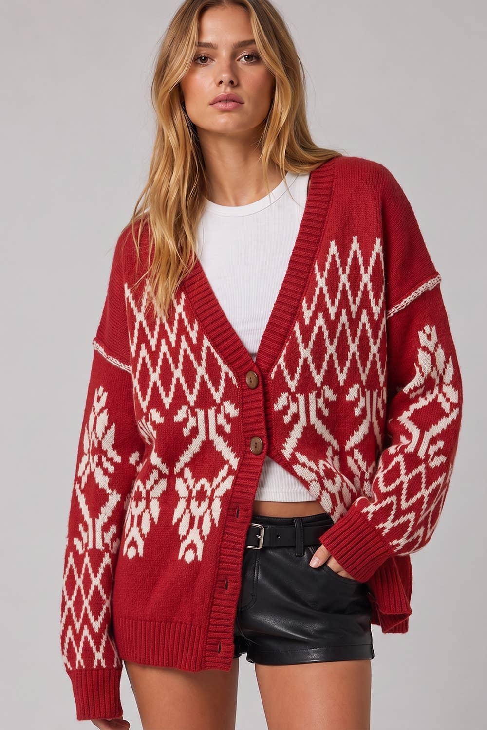 Winter Lodge Jacquard Cardigan, Feathered Farmhouse