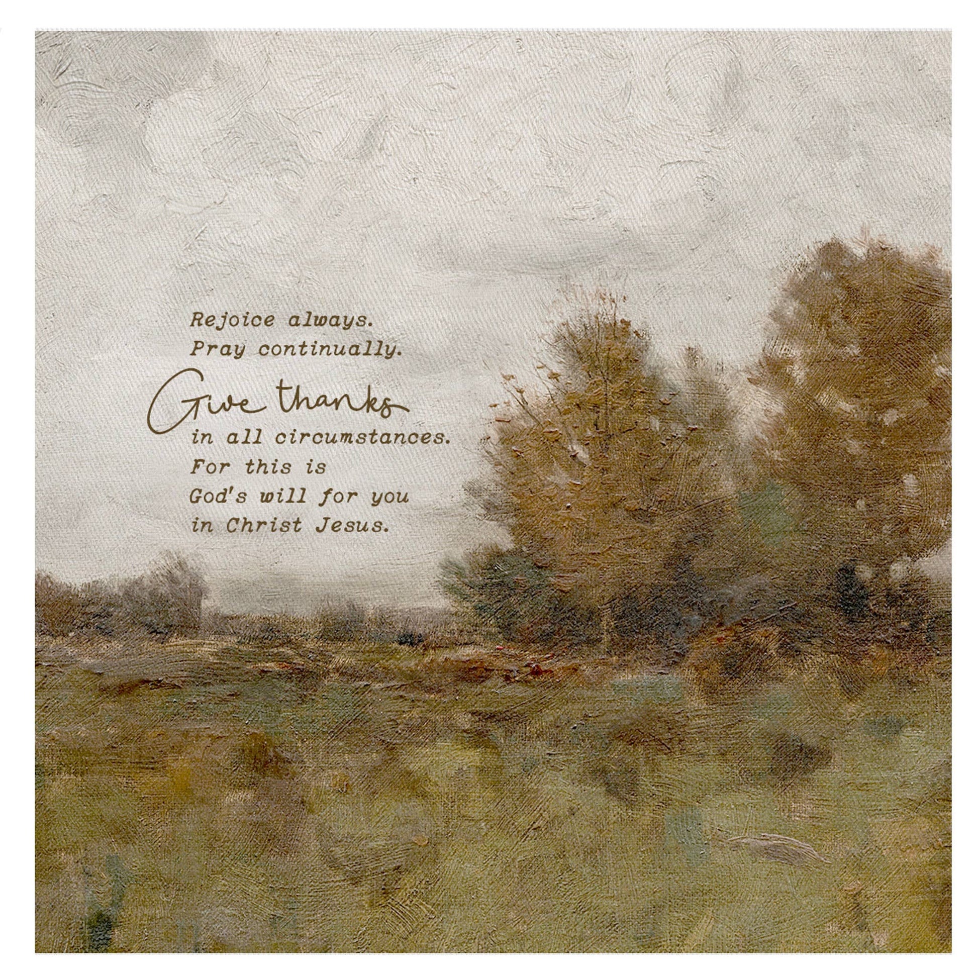 Give Thanks Landscape Mini Canvas, Feathered Farmhouse