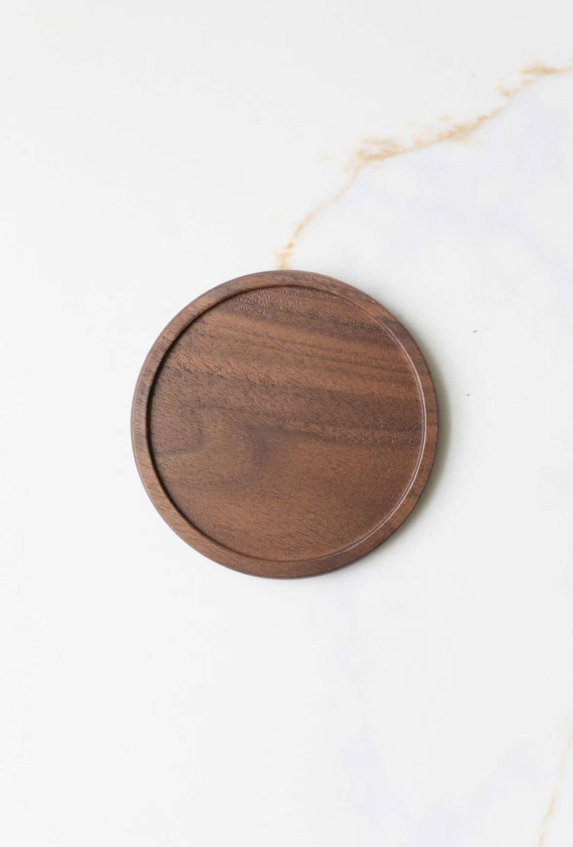 Round Wood Coasters, Feathered Farmhouse