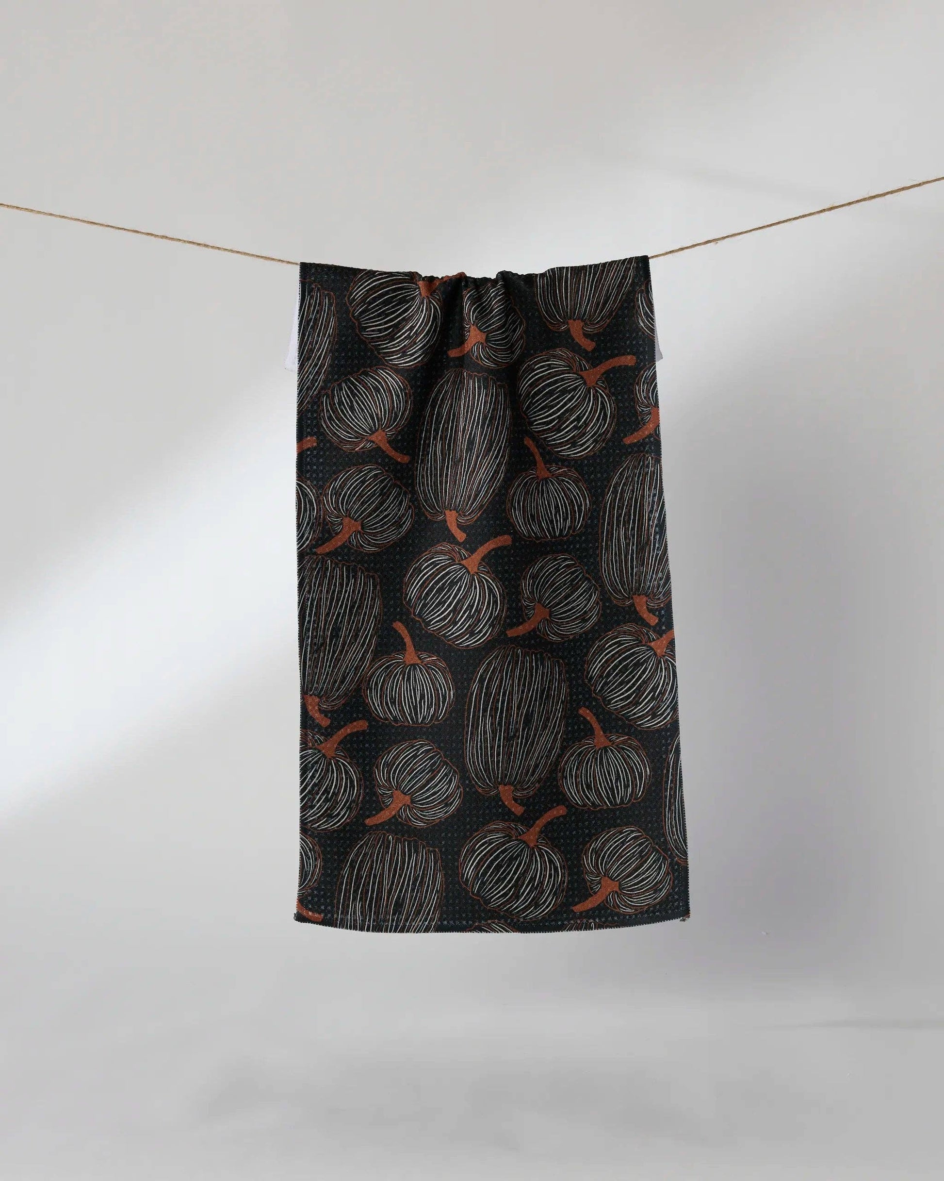 Pinstripe Patch Bar Towel, Feathered Farmhouse