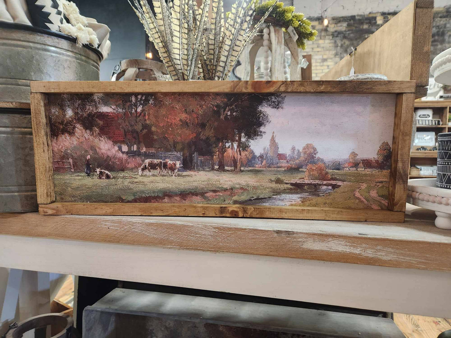 Riverside Farm Framed Art, Feathered Farmhouse