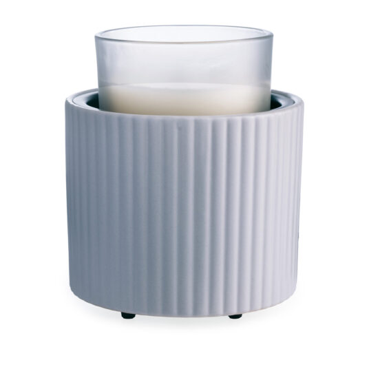 Fluted Crock Candle Warmer, Feathered Farmhouse