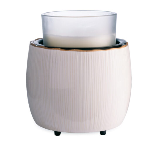 Golden Ridges Crock Candle Warmer, Feathered Farmhouse