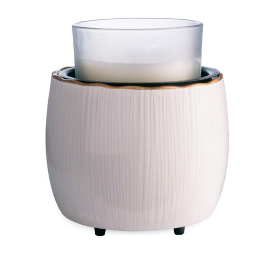 Golden Ridges Crock Candle Warmer, Feathered Farmhouse