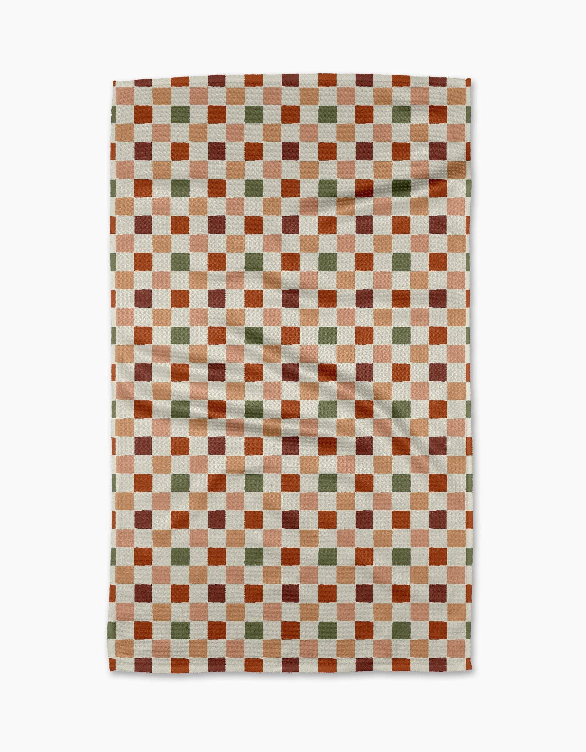 Cozy Check Tea Towel, Feathered Farmhouse
