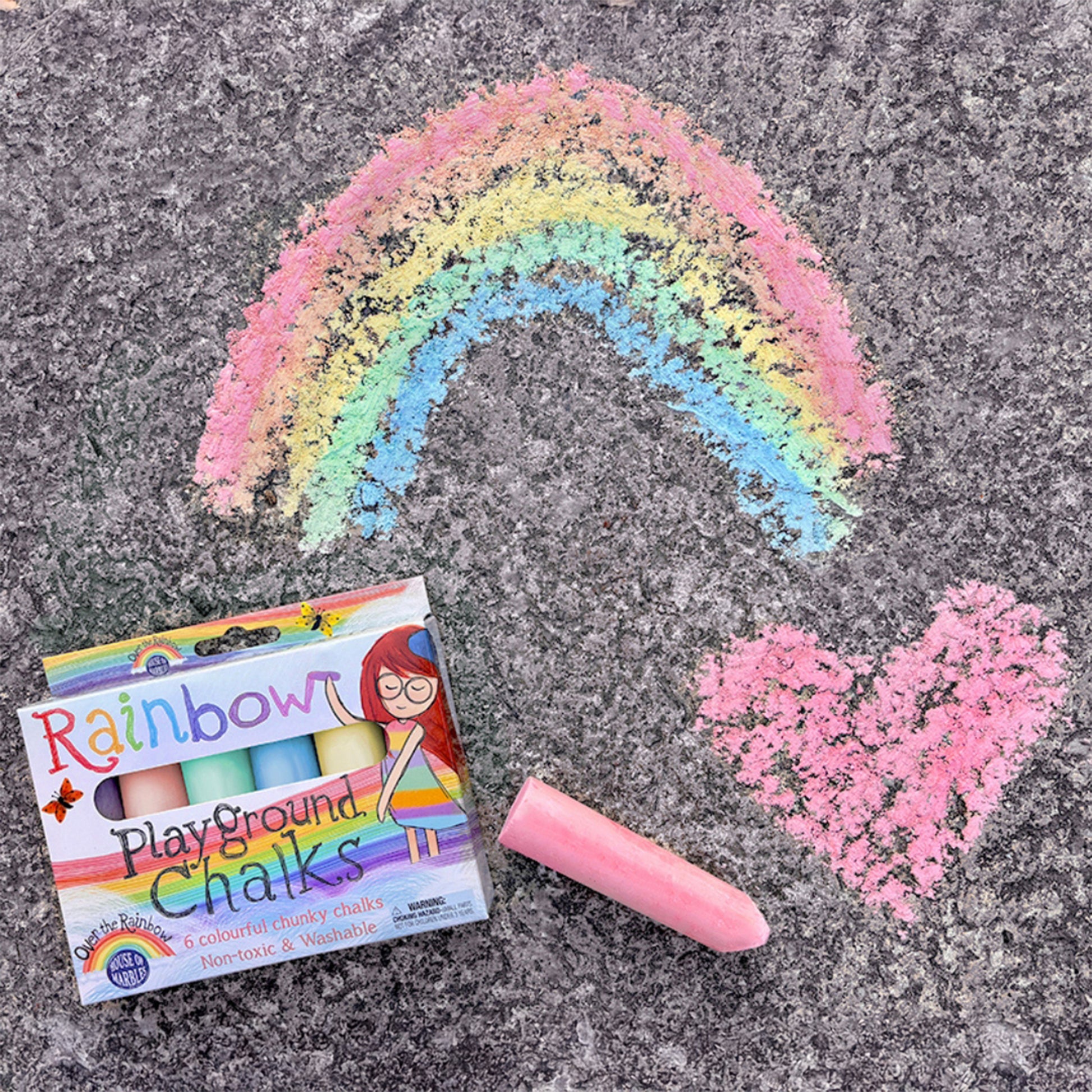 Rainbow Playground Chalks, Feathered Farmhouse
