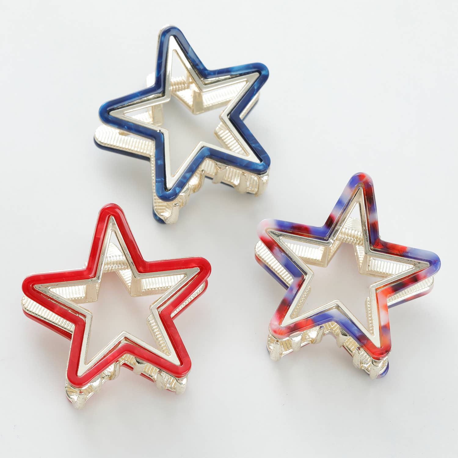 Americana Star Metal Claw Clip, Feathered Farmhouse
