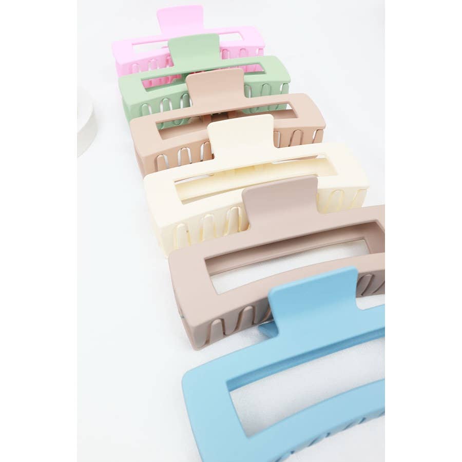 Pastel Shades Rectangle Hair Clip