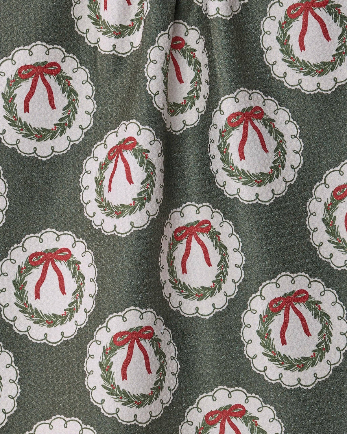 Merry Wreaths Tea Towel, Feathered Farmhouse