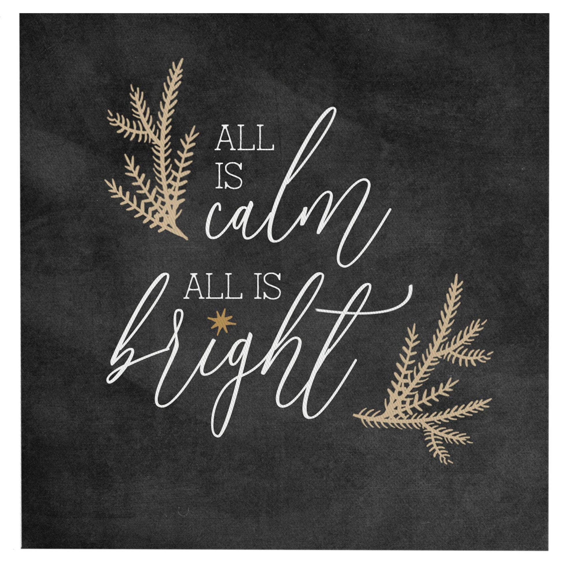 All is Calm Mini Canvas, Feathered Farmhouse