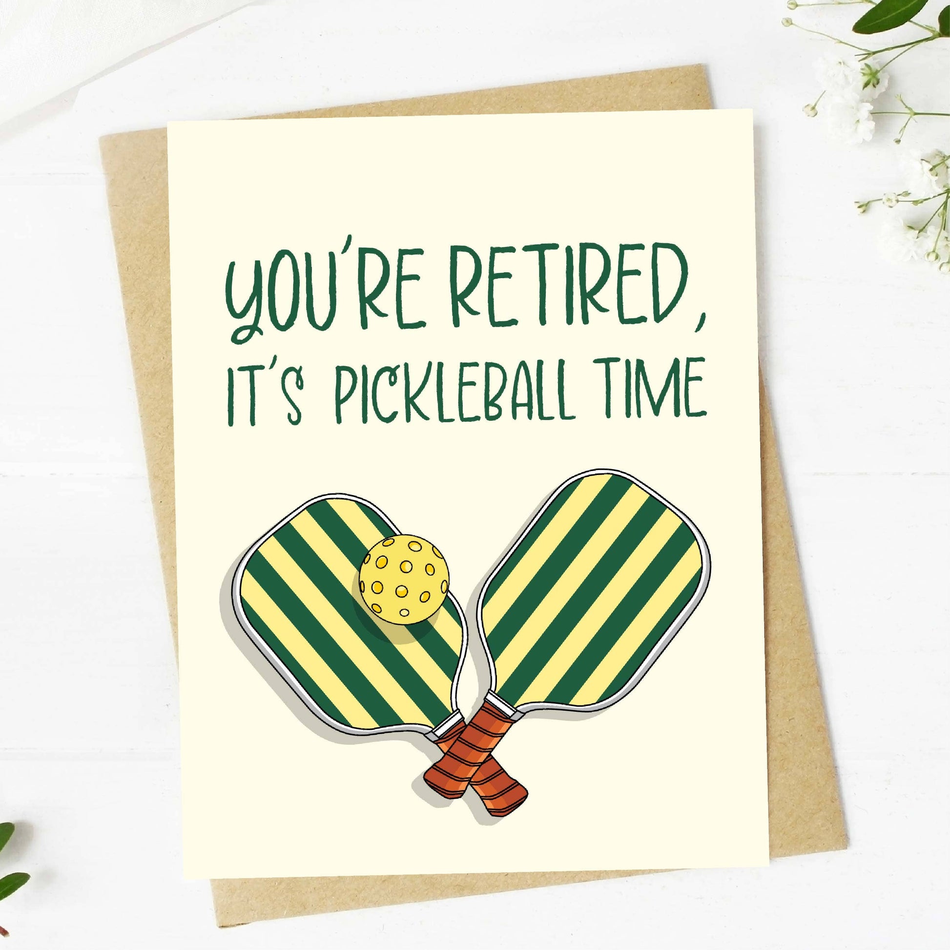 Pickleball Retirement Card, Feathered Farmhouse