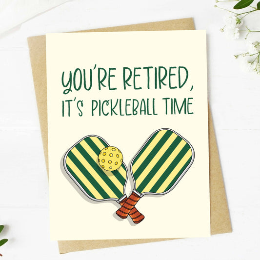 Pickleball Retirement Card, Feathered Farmhouse