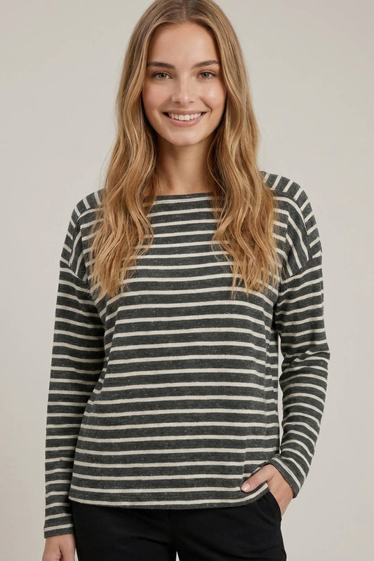 Cream Anna Striped Top