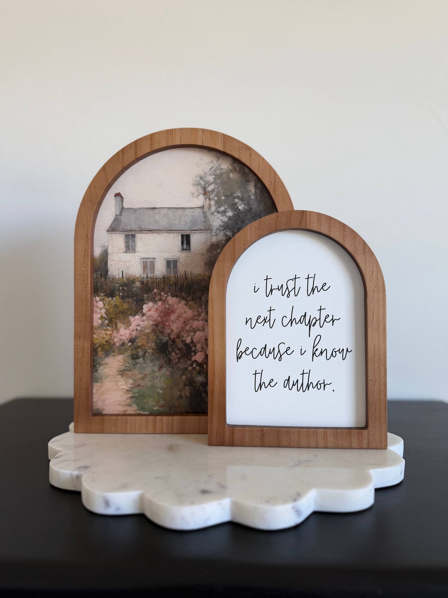 Arch Wood Frame, Feathered Farmhouse