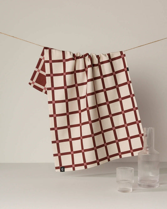 Clay Tile Luxe Kitchen Towel, Feathered Farmhouse
