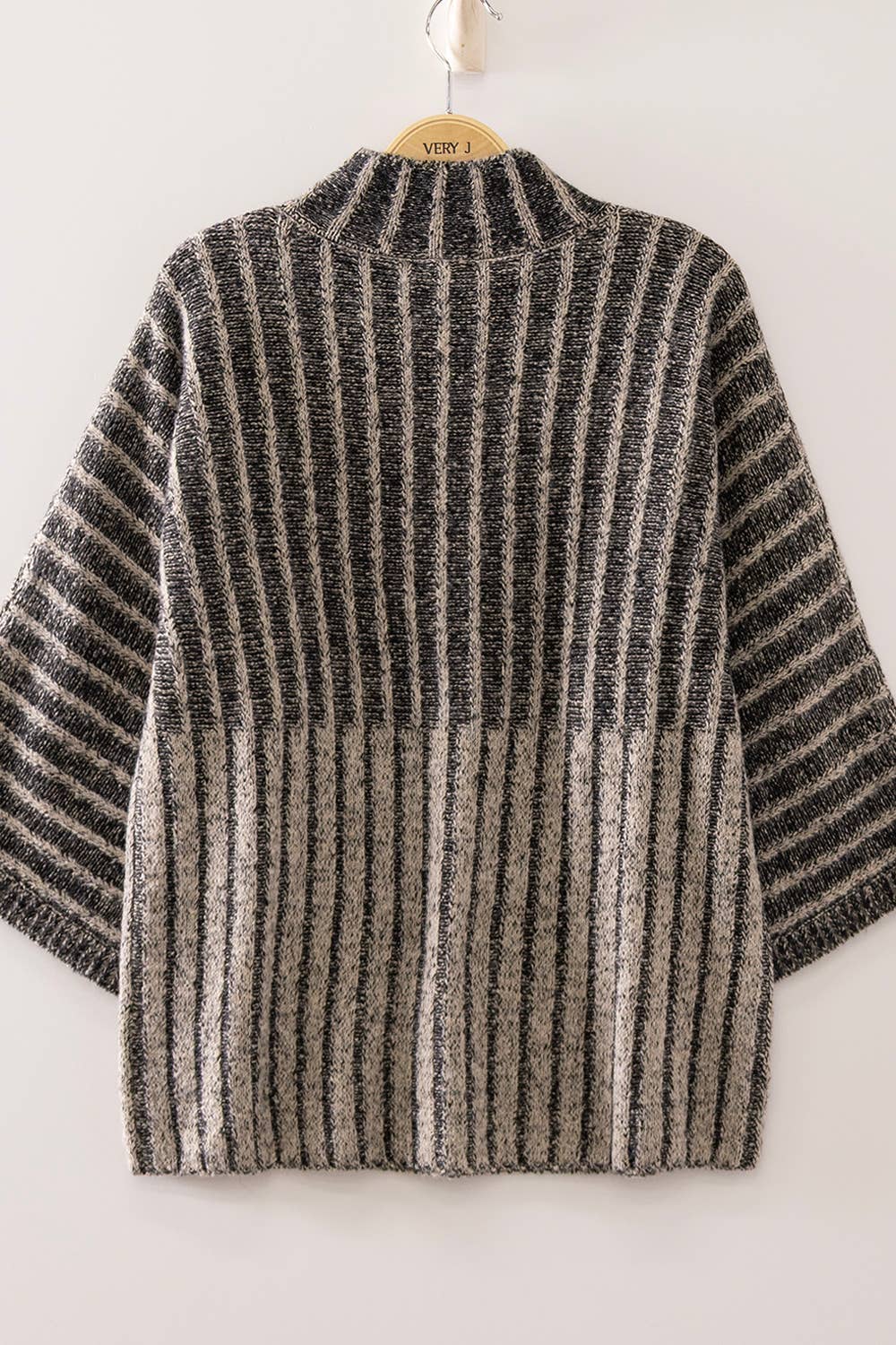 Ribbed Knit Mock Neck Sweater, Feathered Farmhouse