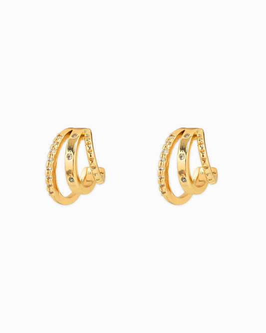 3-Line Hoop Earrings, Feathered Farmhouse