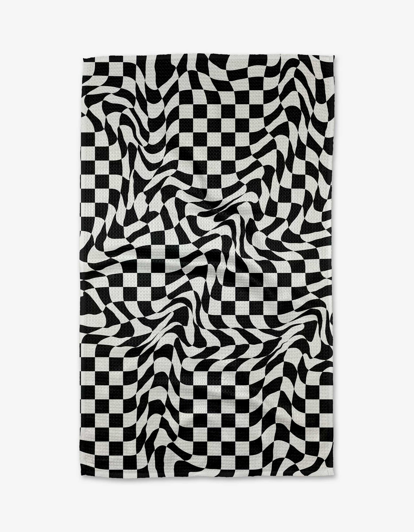 Funky Checkers Geometry Tea Towel, Feathered Farmhouse