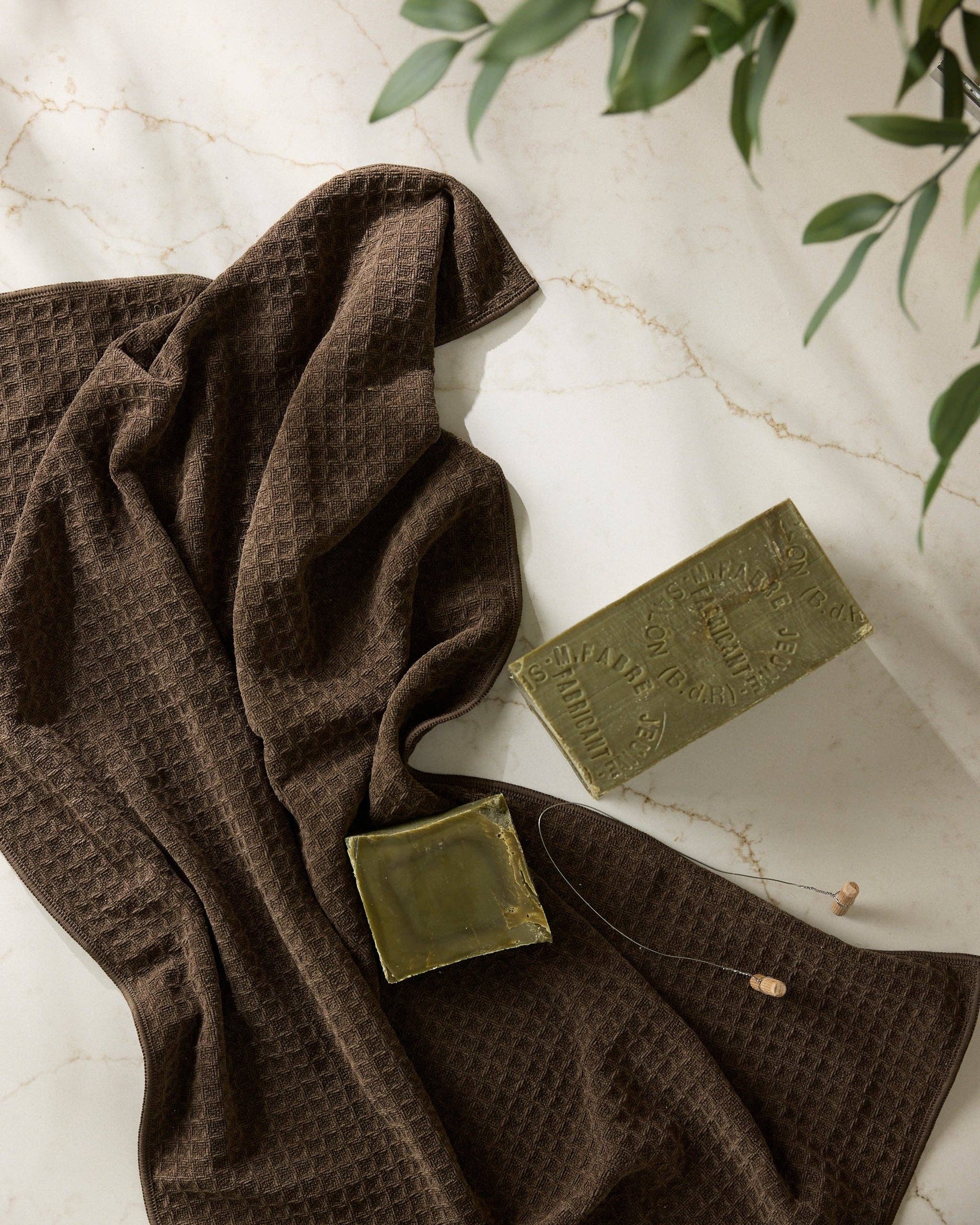 Espresso Truffle Hand Towel, Feathered Farmhouse