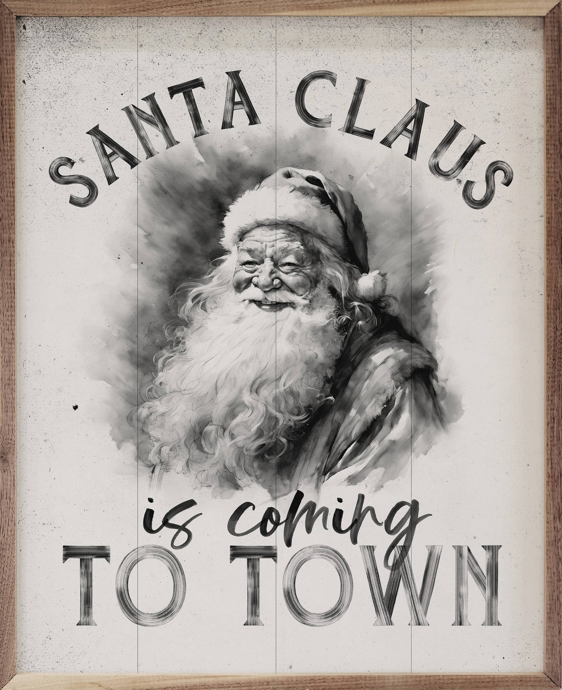 Santa Claus Is Coming To Town Sign, The Feathered Farmhouse