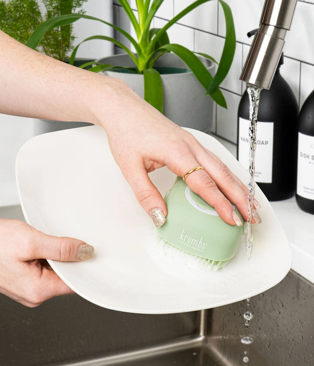 Krumbskitchen® Silicone Dish Scrubber, Feathered Farmhouse