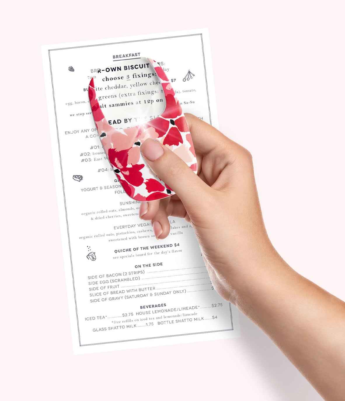 Optical Sweet Escape Opticard LED Pocket Magnifier, Feathered Farmhouse