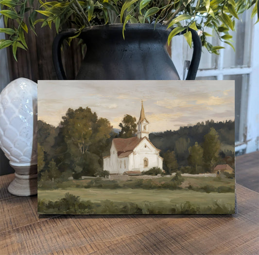 Canvas White Church, Feathered Farmhouse