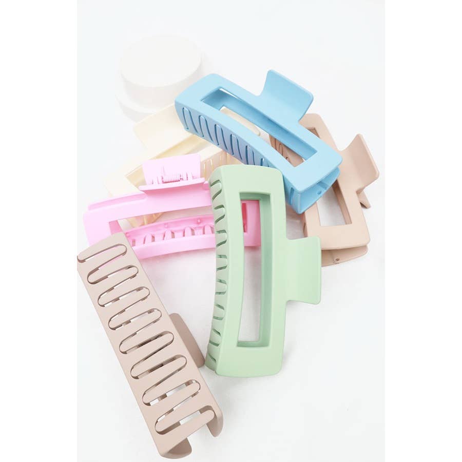 Pastel Shades Rectangle Hair Clip