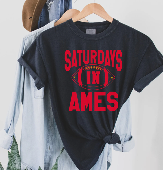 Saturdays in Ames T-Shirt, Feathered Farmhouse