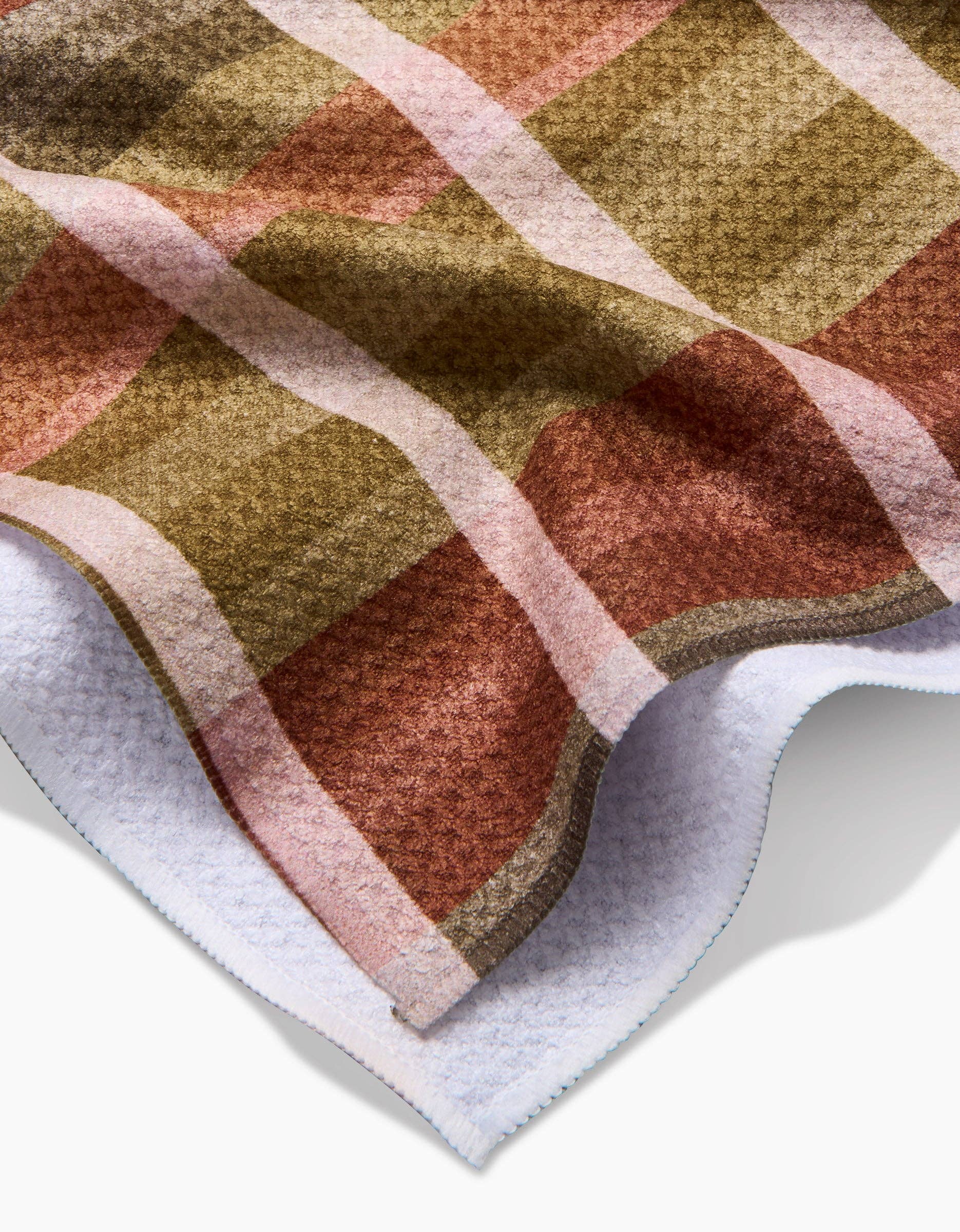 Fall Harvest Stripes Tea Towel, Feathered Farmhouse